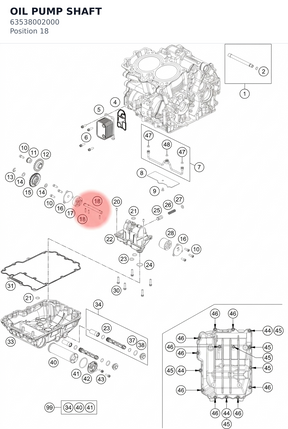 Diagram preview: OIL PUMP SHAFT (63538002000)
