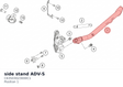 Diagram preview: side stand ADV-S (C63503023000C1)