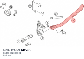 Diagram preview: side stand ADV-S (C63503023000C1)