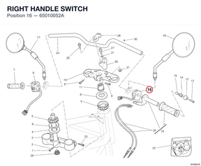 RIGHT HANDLE SWITCH 65010052A diagram position