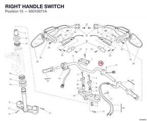 RIGHT HANDLE SWITCH 65010071A diagram position
