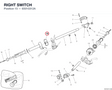 RIGHT SWITCH 65010312A diagram position