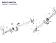 RIGHT SWITCH 65010431B diagram position