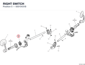RIGHT SWITCH 65010431B diagram position