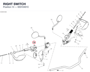 RIGHT SWITCH 65010461C diagram position