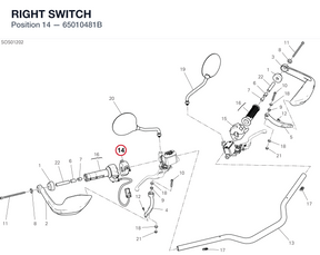 RIGHT SWITCH 65010481B diagram position
