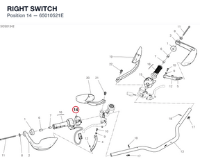RIGHT SWITCH 65010521E diagram position