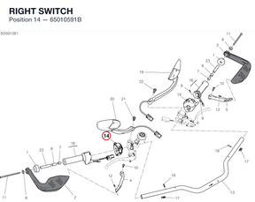 RIGHT SWITCH 65010591B diagram position