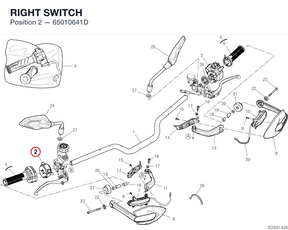 RIGHT SWITCH 65010641D diagram position