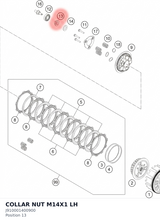 Diagram preview: COLLAR NUT M14X1 LH (J910001400900)