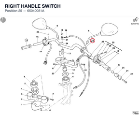 RIGHT HANDLE SWITCH 65040081A diagram position