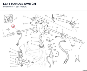 LEFT HANDLE SWITCH 65110012A diagram position
