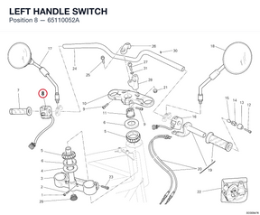 LEFT HANDLE SWITCH 65110052A diagram position