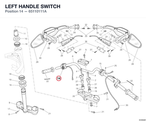 LEFT HANDLE SWITCH 65110111A diagram position