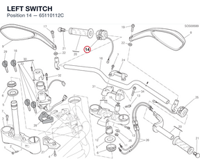 LEFT SWITCH 65110112C diagram position