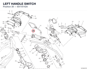 LEFT HANDLE SWITCH 65110142A diagram position