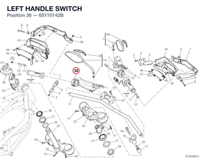 LEFT HANDLE SWITCH 65110142B diagram position