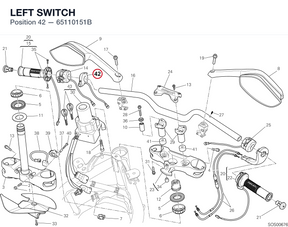 LEFT SWITCH 65110151B diagram position
