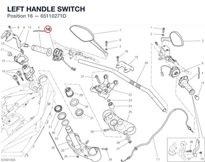 LEFT HANDLE SWITCH 65110271D diagram position
