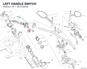 LEFT HANDLE SWITCH 65110281B diagram position