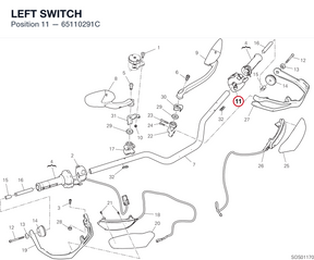LEFT SWITCH 65110291C diagram position