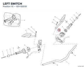 LEFT SWITCH 65110301B diagram position