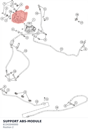 Diagram preview: SUPPORT ABS-MODULE (61342040000)