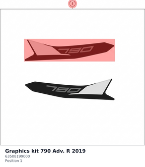Diagram preview: Graphics kit 790 Adv. R 2019 (63508199000)