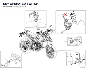 KEY-OPERATED SWITCH 65220341A diagram position