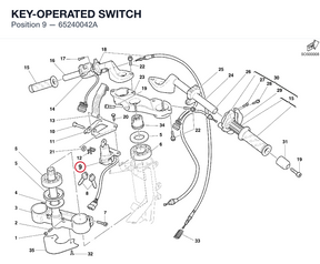 KEY-OPERATED SWITCH 65240042A diagram position