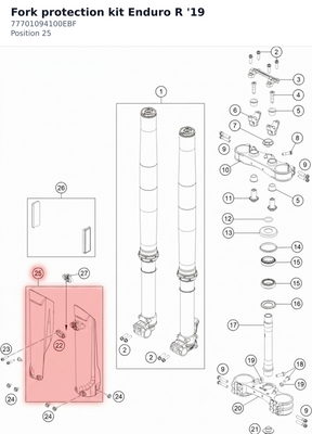 Diagram preview: Fork protection kit Enduro R '19 (77701094100EBF)