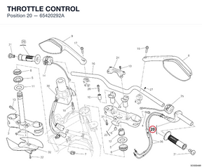 THROTTLE CONTROL 65420292A diagram position