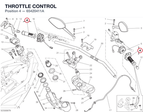 THROTTLE CONTROL 65420411A diagram position