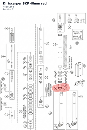 Diagram preview: Dirtscarper SKF 48mm red (48601562)