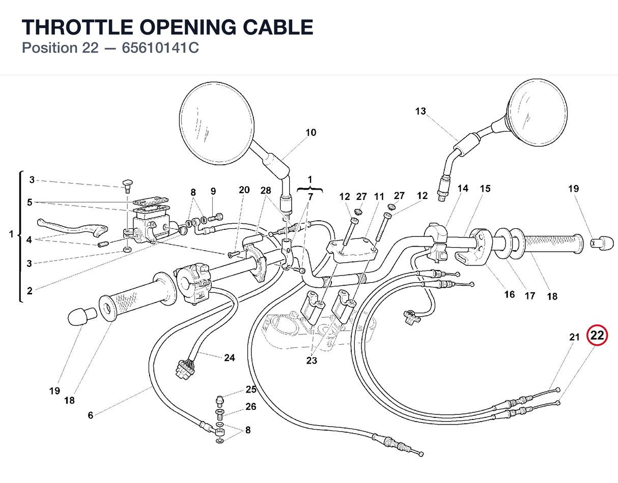 THROTTLE OPENING CABLE