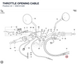 THROTTLE OPENING CABLE 65610142D diagram position
