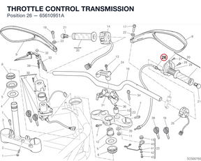 THROTTLE CONTROL TRANSMISSION 65610951A diagram position