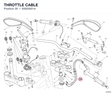 THROTTLE CABLE 65620921A diagram position