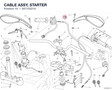 CABLE ASSY, STARTER 65710221A diagram position