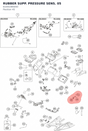 Diagram preview: RUBBER SUPP. PRESSURE SENS. 05 (61041085050)