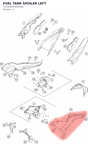 Diagram preview: FUEL TANK SPOILER LEFT (C61008050000ABG)