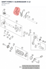 Diagram preview: SHIFT FORK F. SLIDINGGEAR 5 12 (75034002100)