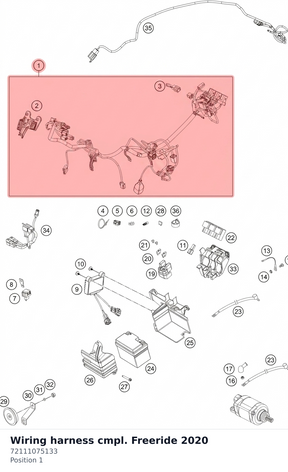Diagram preview: Wiring harness cmpl. Freeride 2020 (72111075133)