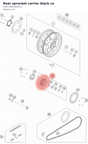 Diagram preview: Rear sprocket carrier black co (C90710050044C1)