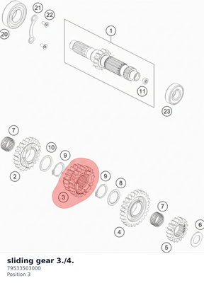 Diagram preview: sliding gear 3./4. (79533503000)