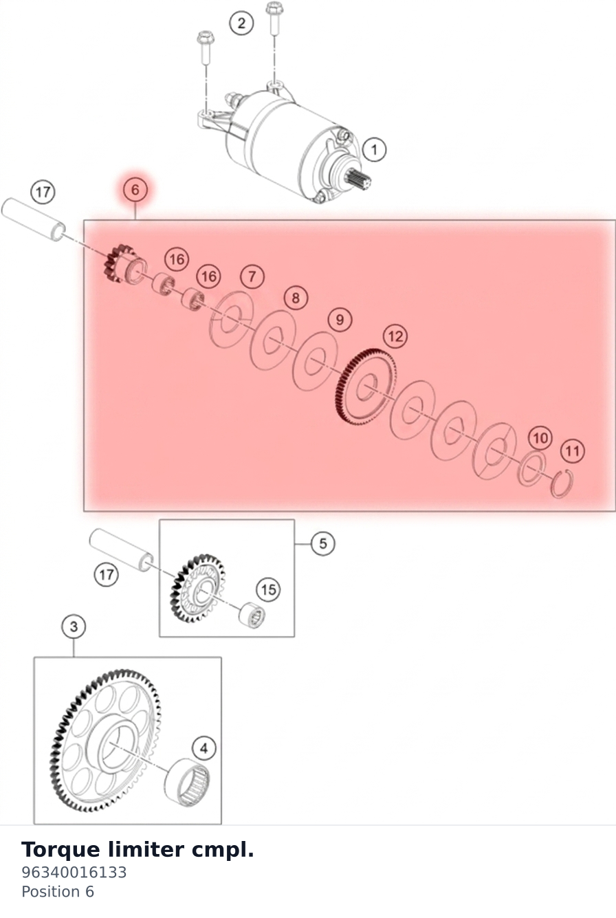 Diagram preview: Torque limiter cmpl. (96340016133)