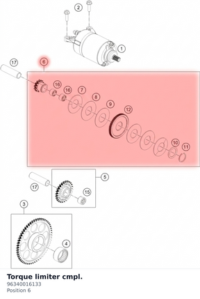 Diagram preview: Torque limiter cmpl. (96340016133)