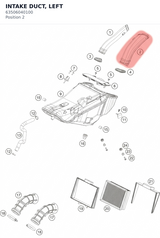 Diagram preview: INTAKE DUCT, LEFT (63506040100)