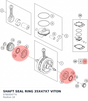 Diagram preview: SHAFT SEAL RING 35X47X7 VITON (0760354774)