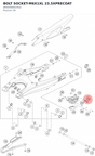 Diagram preview: BOLT SOCKET-M6X1XL 23.5XPRECOAT (J900000602402)